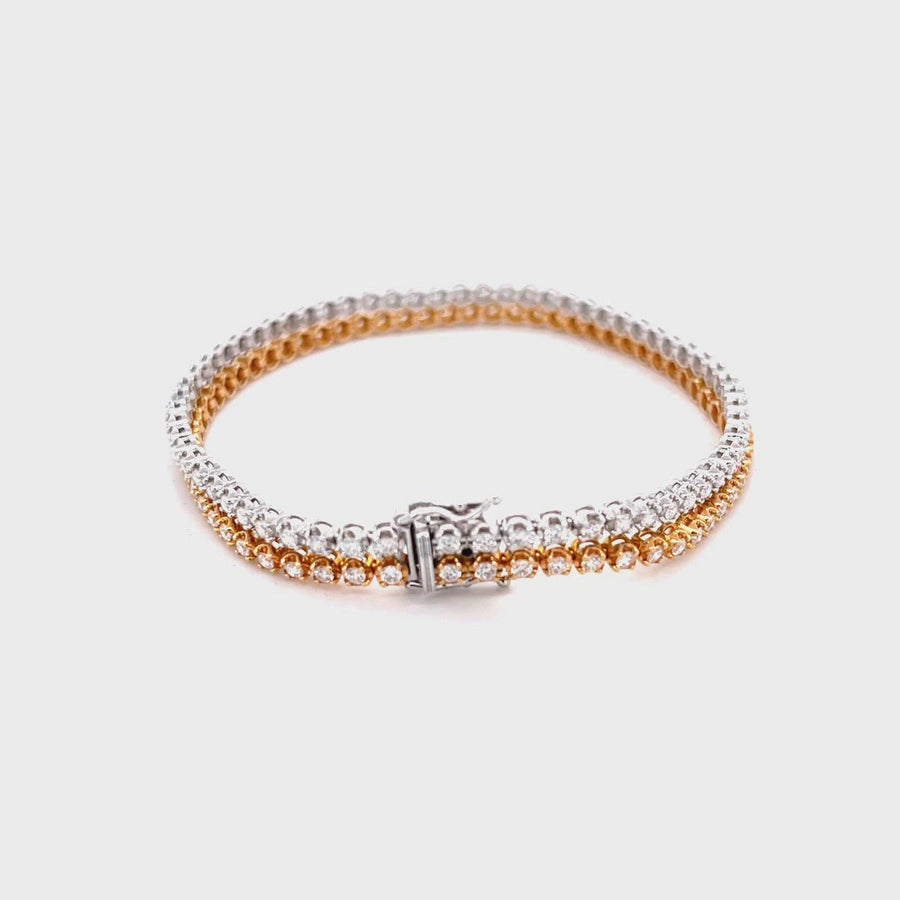 2 Tone Diamond Bracelet