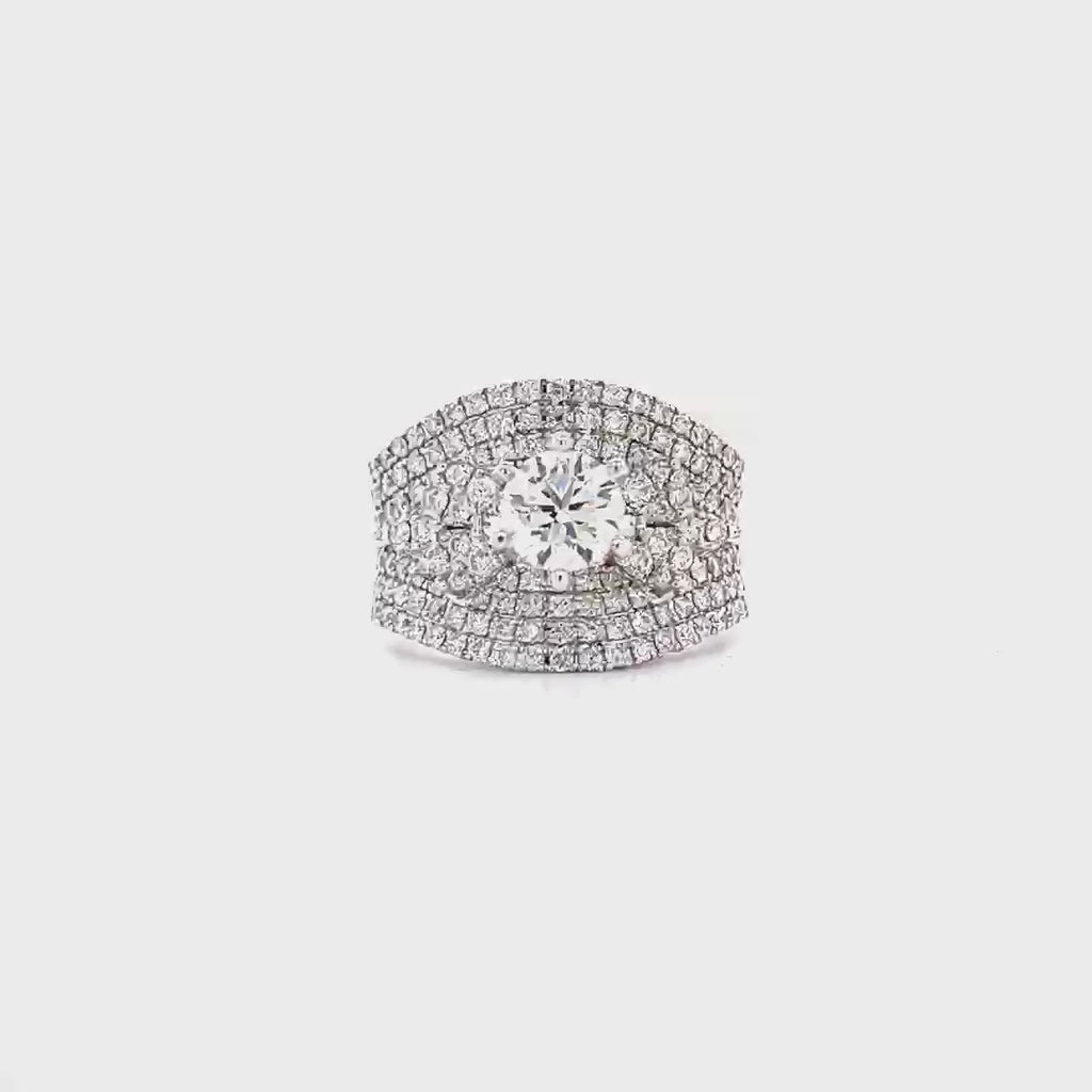 Thick Solitaire Diamond Band
