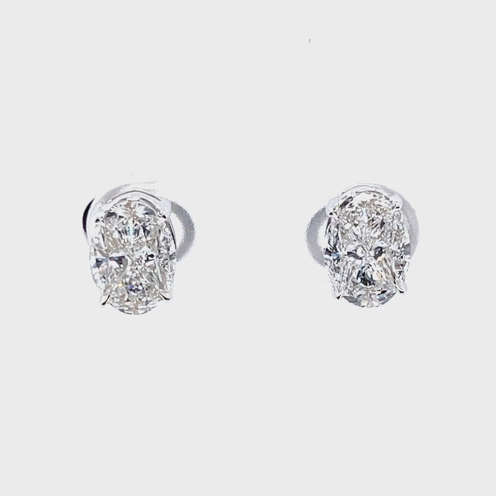 Diamond Earrings With Illusion Setting