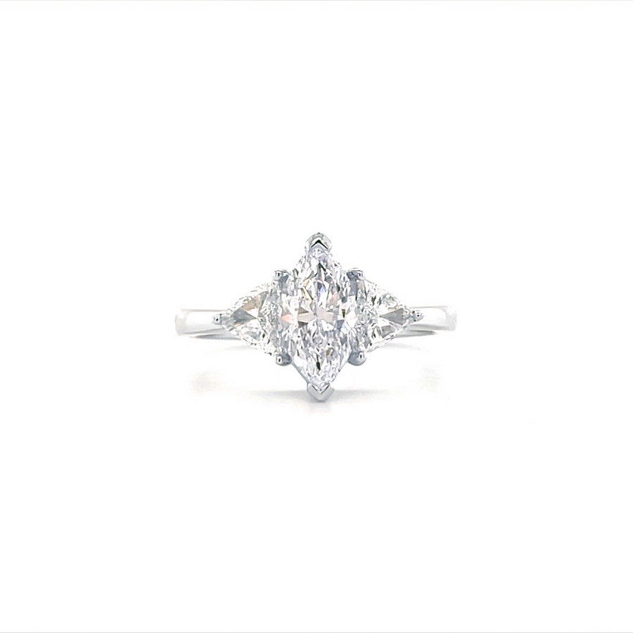 Marquise Shaped Engagement Ring