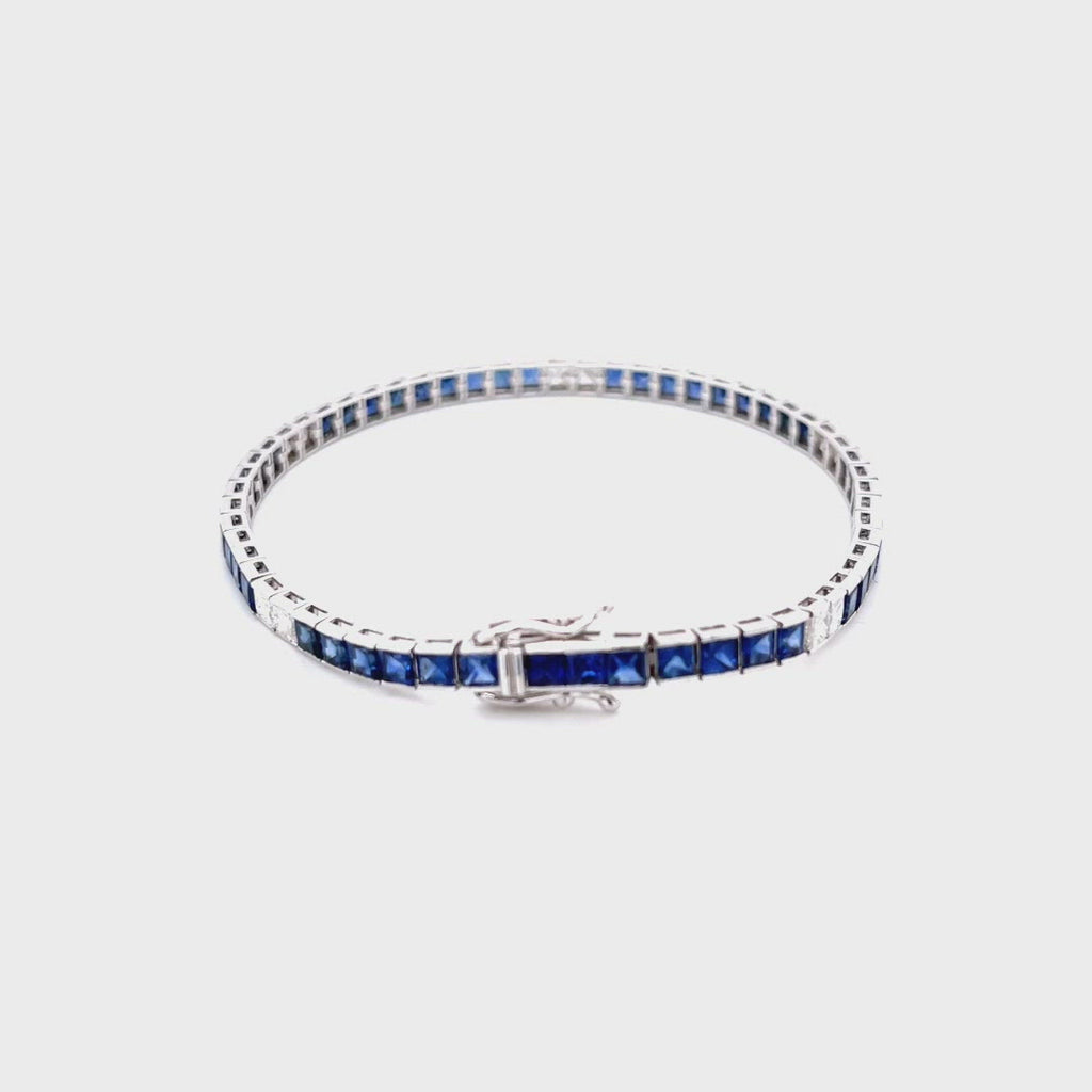 Blue Sapphire Diamond Bracelet