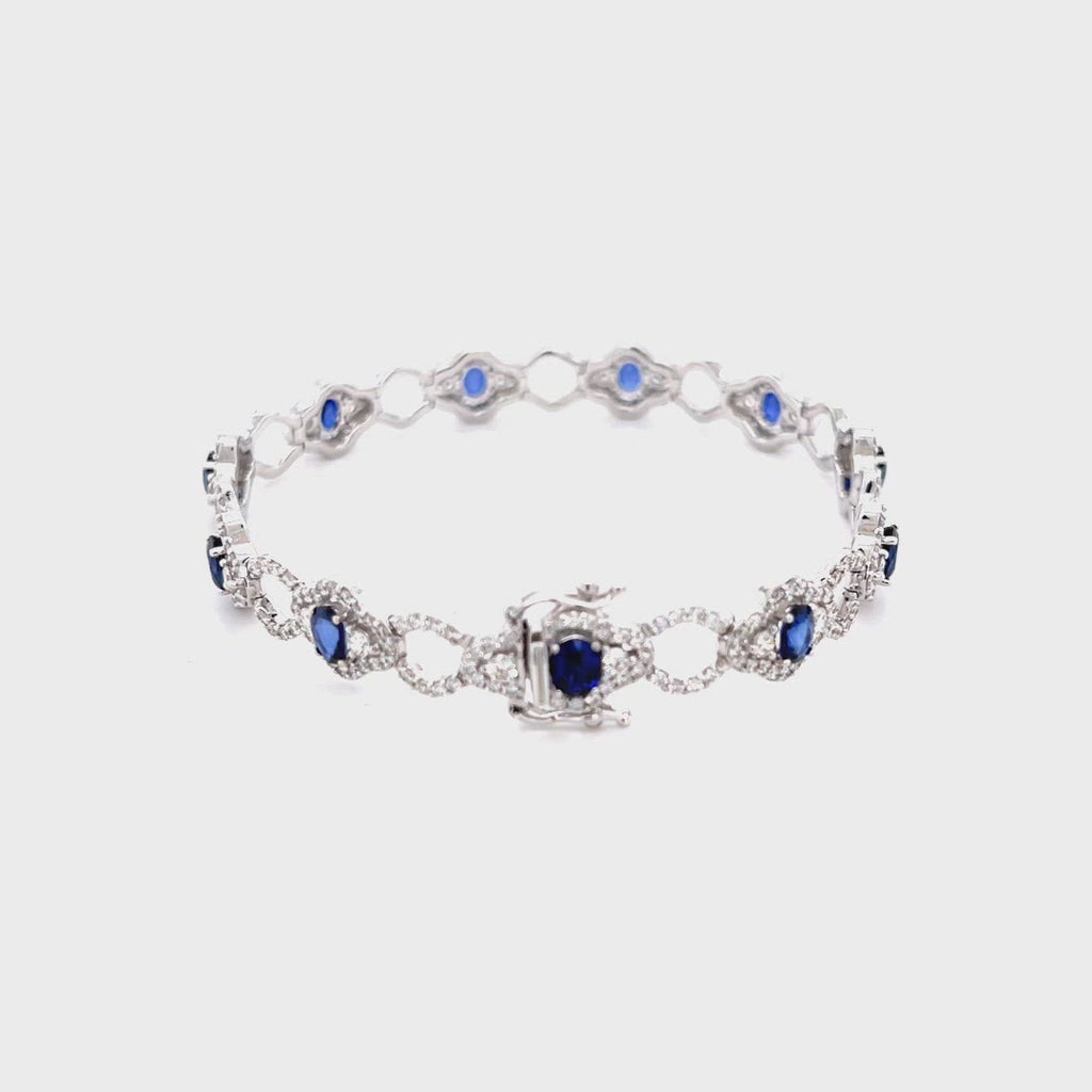 Diamond And Sapphire Bracelet