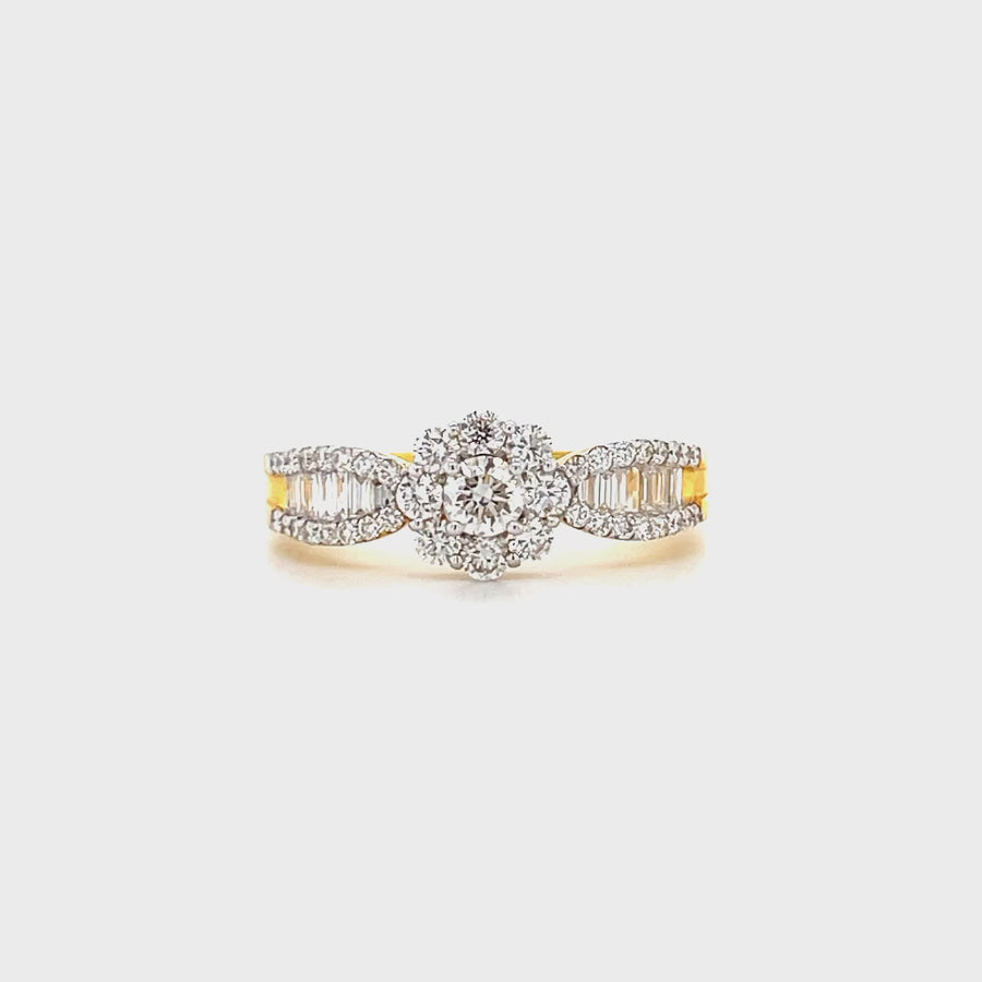 Diamond Ring With Yellow Gold