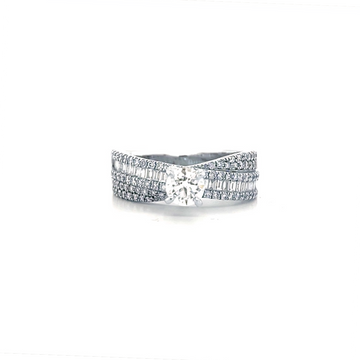 Solitaire Diamond Ring With Side Diamonds