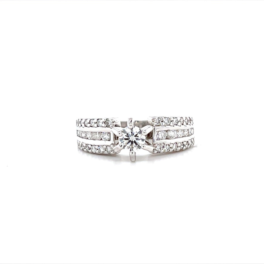 Diamond Band With Solitaire