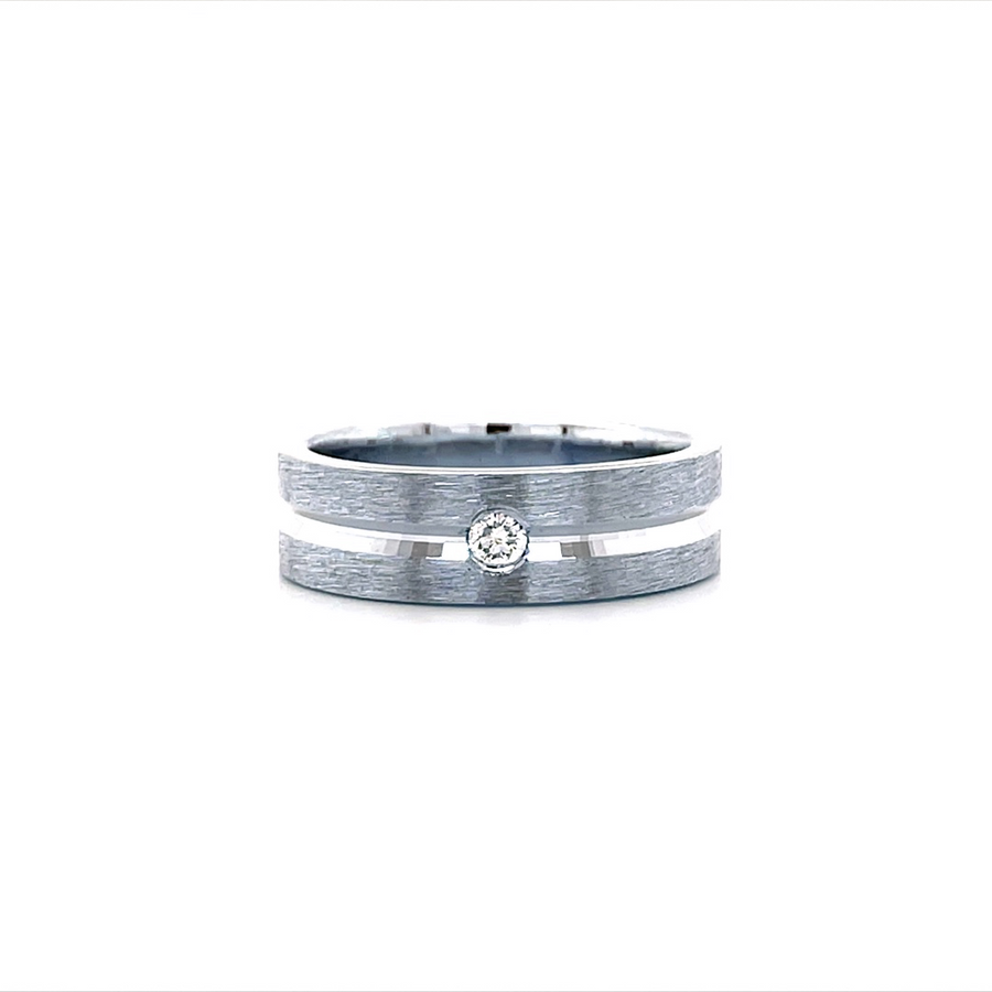 Brushed Diamond Band For Men