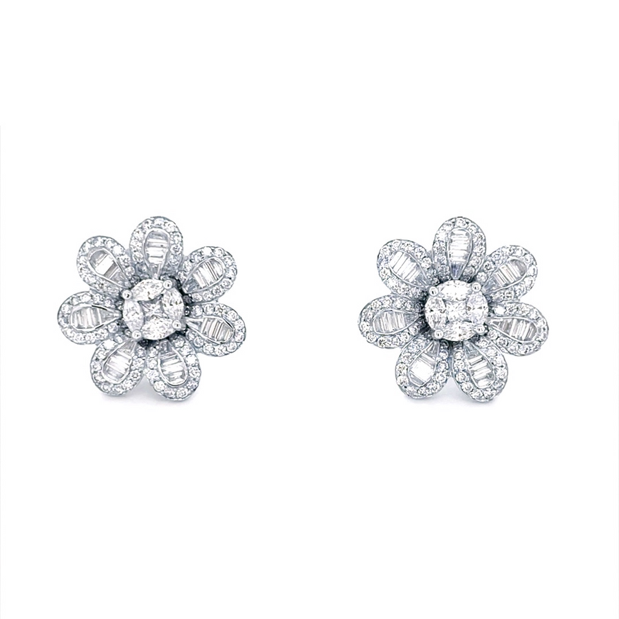 Floral Cluster Diamond Tops