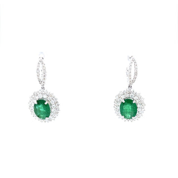 Emerald Diamond Earrings