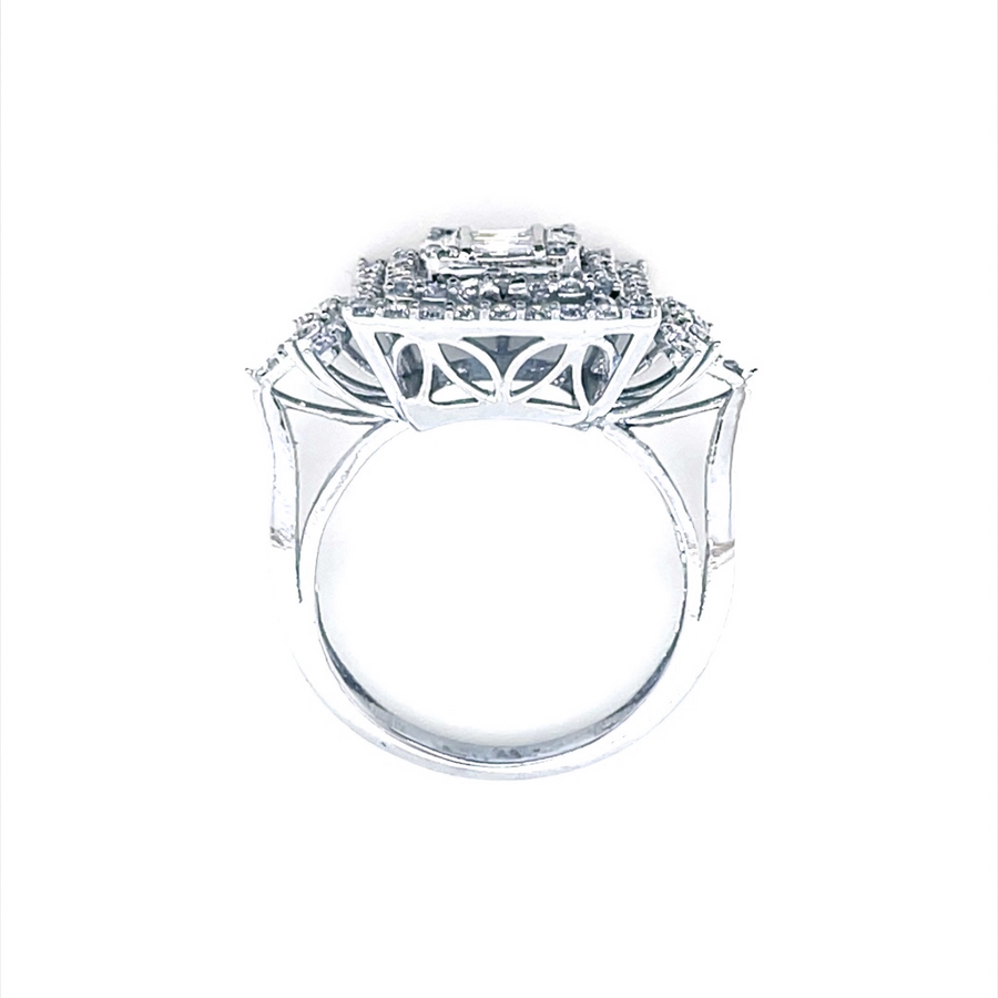 Diamond Ring With Tapered Baguette Diamonds