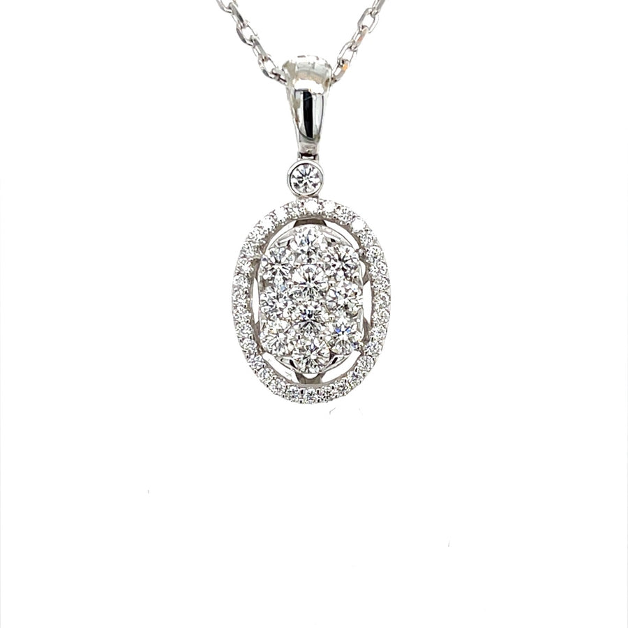 Oval Diamond Pendant