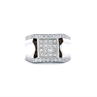 Majestic Platinum Wedding Band In Diamonds