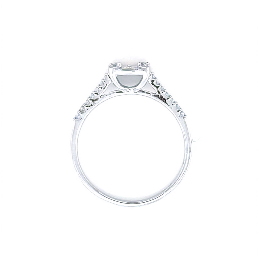 White Gold Ring With Baguette Diamonds