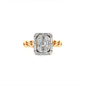 Rose Gold Tapered Baguette Diamond Ring