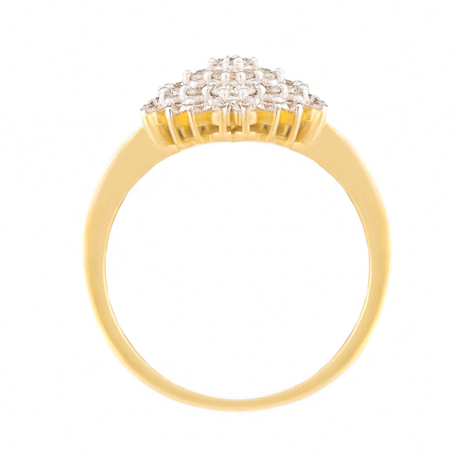 Yellow Gold Diamond Ring Top View