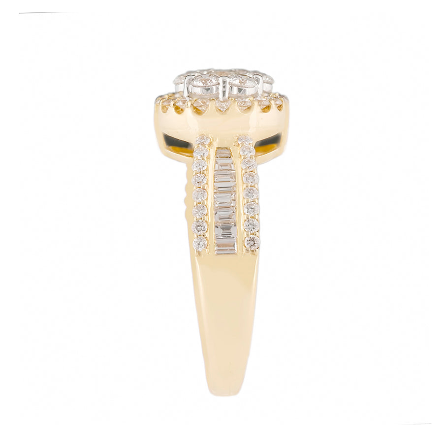 Yellow Gold Diamond Ring With Tapered Baguettes
