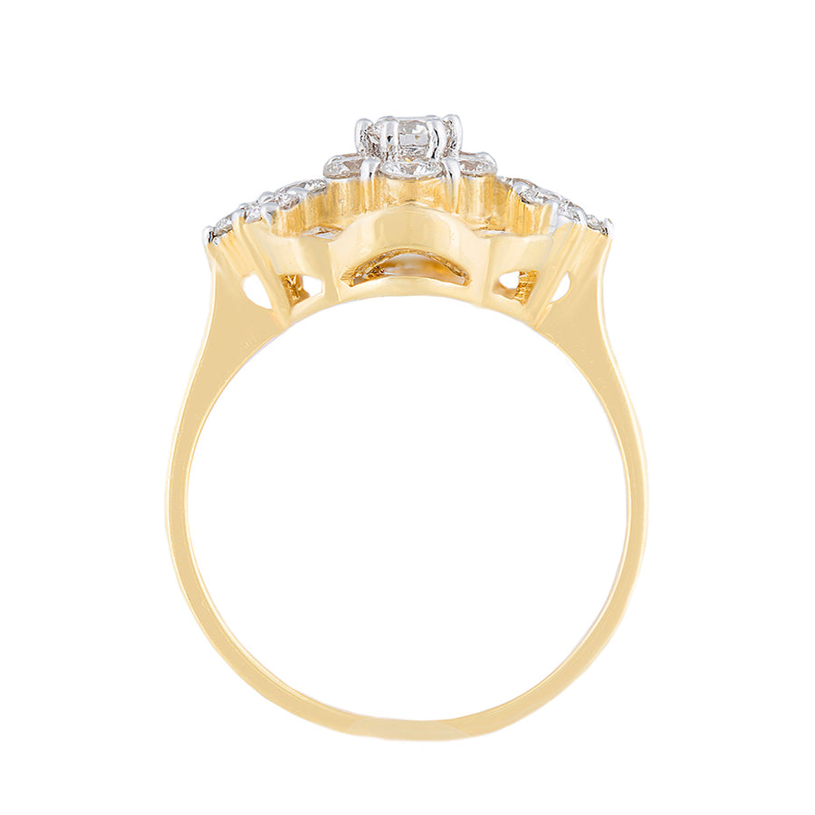 Yellow Gold Diamond Ring With Diamonds