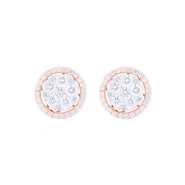 ROSE GOLD CLUSTER SETTING STUDS