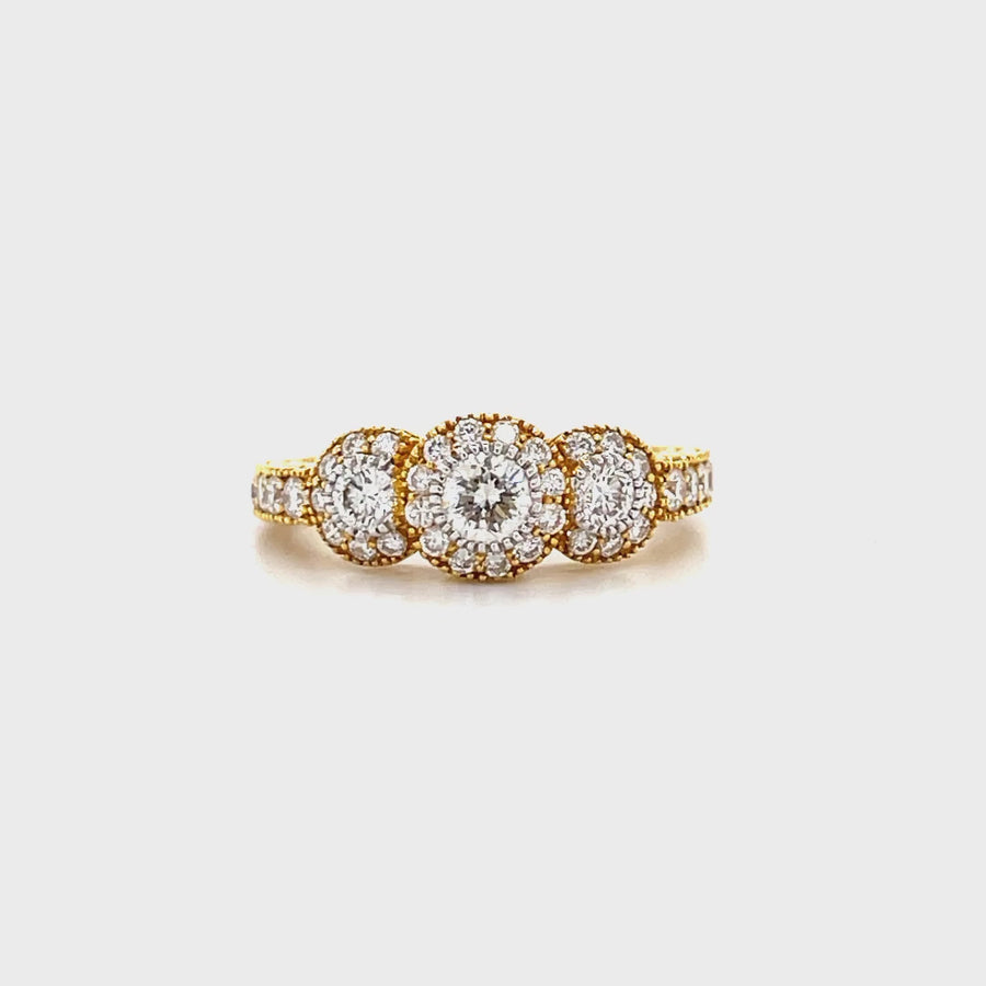 Yellow Gold Diamond Ring 