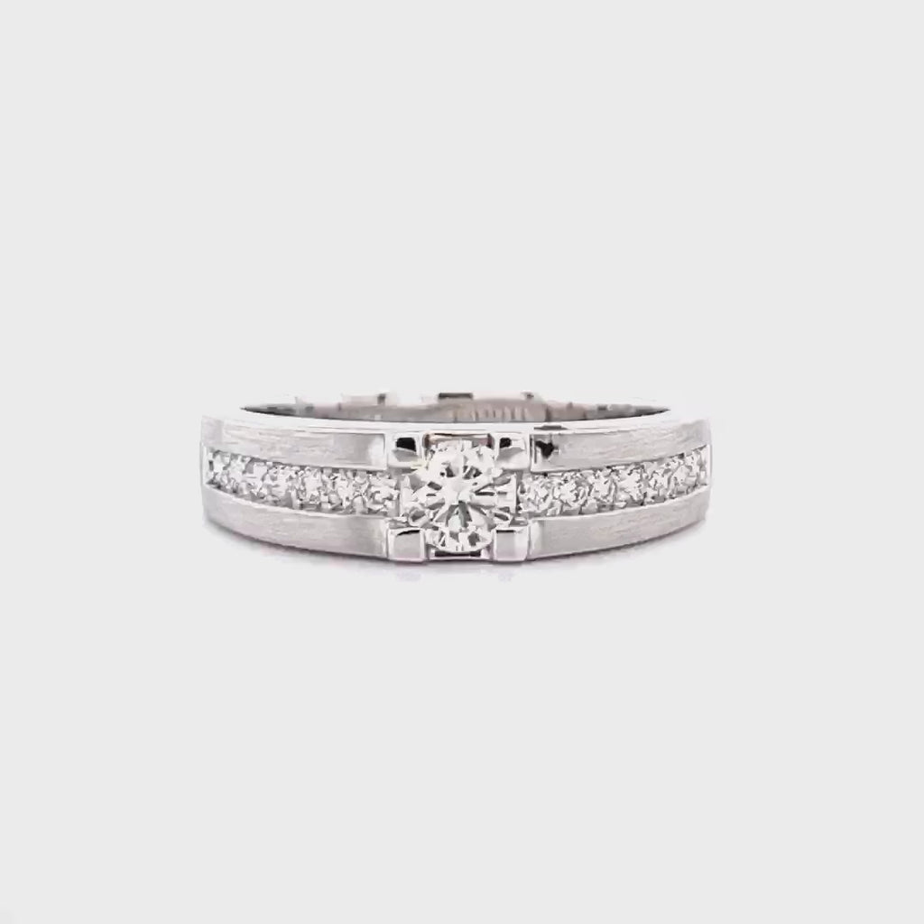 Diamond Band With Solitaire