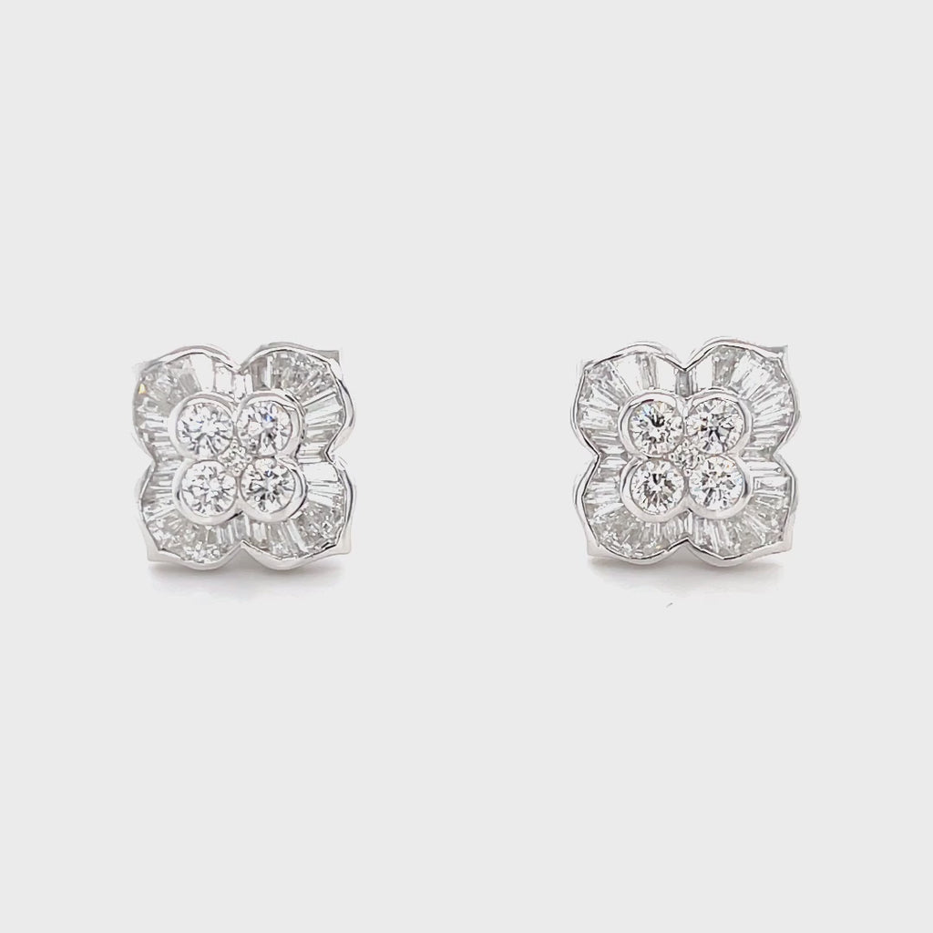 18 Kt White Gold Diamond Tops