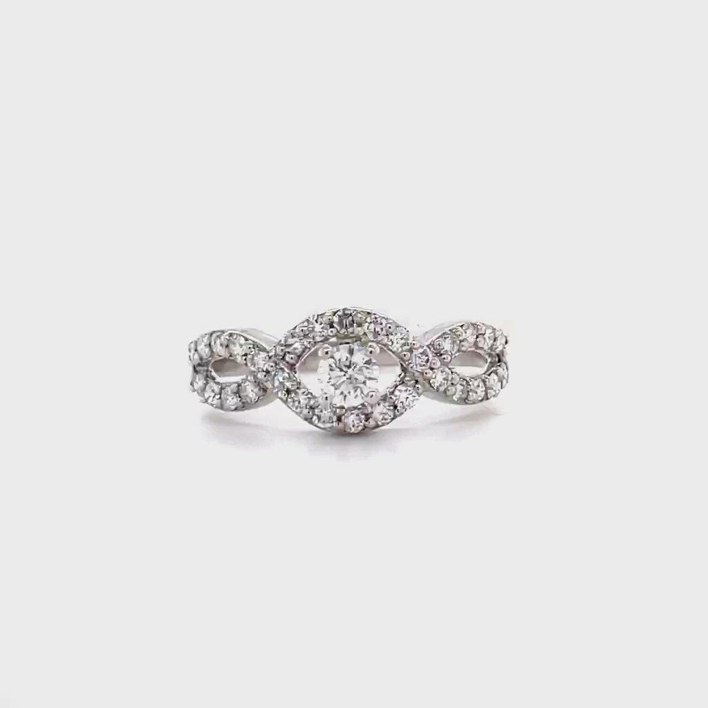 Diamond Band With Solitaire