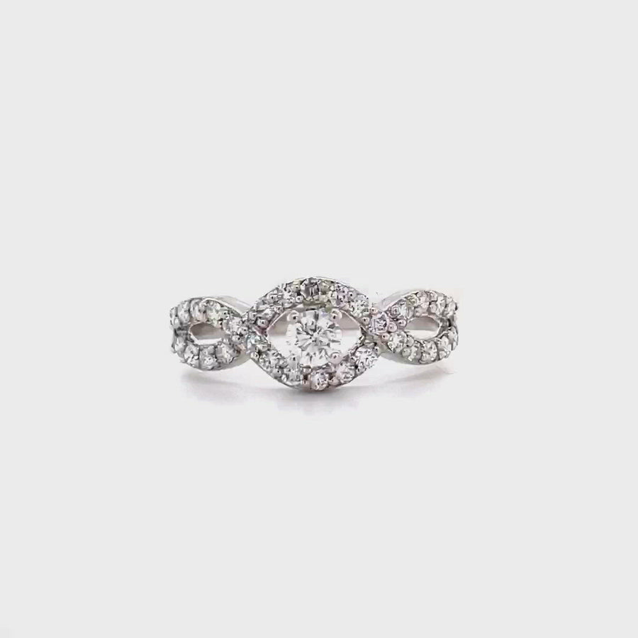 Diamond Band With Solitaire