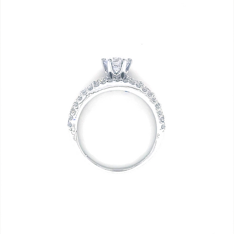 Diamond Band With Solitaire
